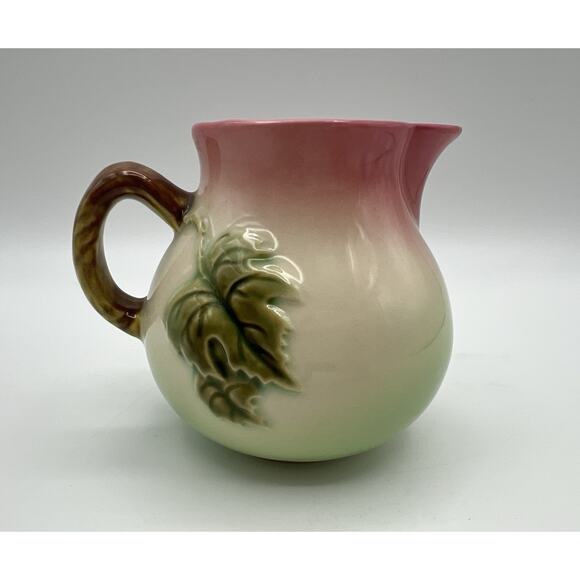 Hull Pottery Tokay Tuscany Pink & Green Grape Pattern Creamer Pitcher 3.5” USA - Picture 6 of 11